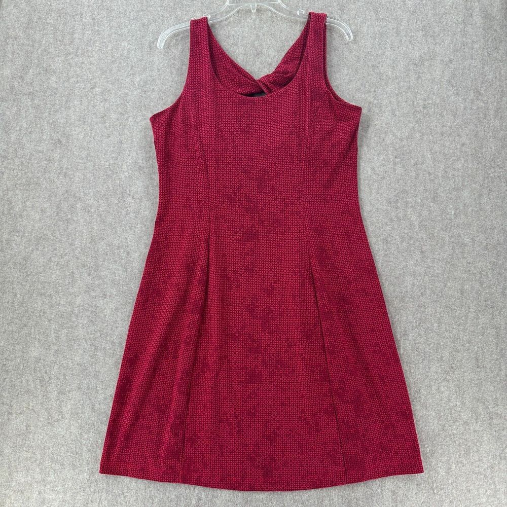 Eddie Bauer Dress‎ Womens Large Pink A Line Twist Back Sleeveless Casual Outdoor